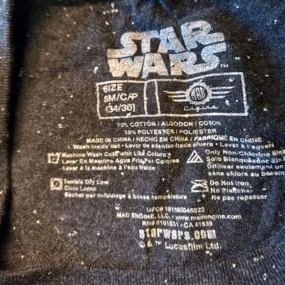 Star Wars The Last Jedi Small Cotton Blend Short Sleeve t-shirt Movie Sp… - Picture 6 of 7